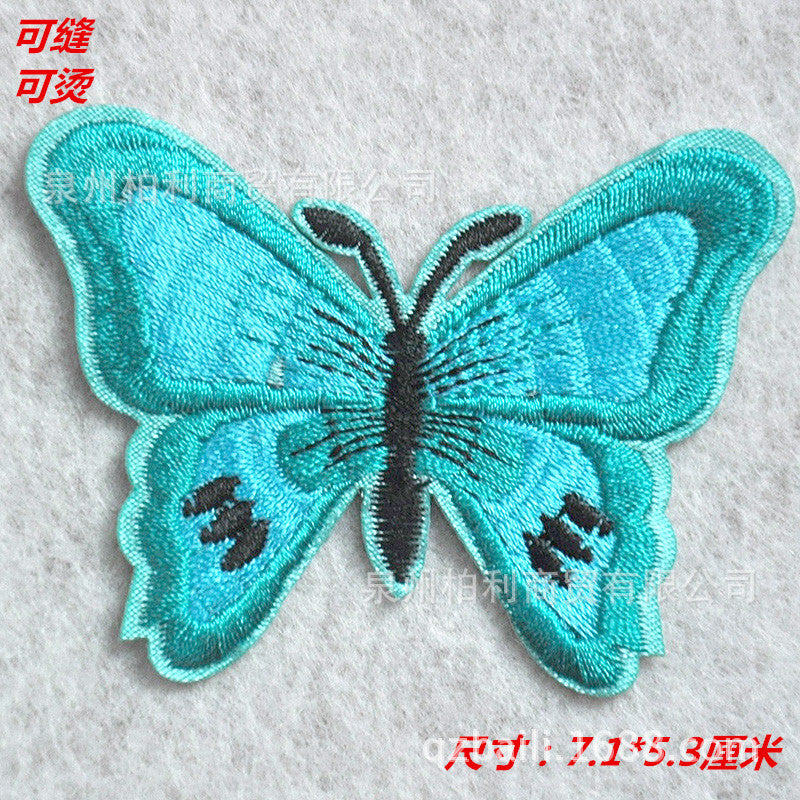 Wholesale Butterfly cartoon embroidery patch hot stamping